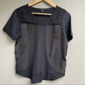 J. Crew Seamed Panel Black T-shirt​​​
